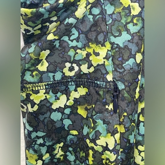 J.Jill Performance Knit Skort Size XL Green Watercolor Style Print Active Pocket - Picture 6 of 9